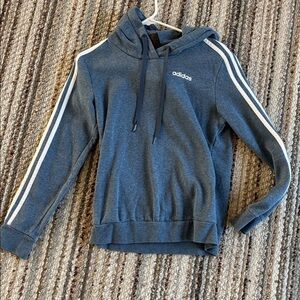 Adidas Women’s Navy Blue & White Stripe Hoodie